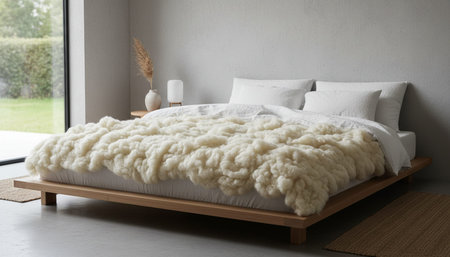 Residential Bedroom Interior Sceneの写真素材