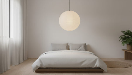 Residential Bedroom Interior Sceneの写真素材