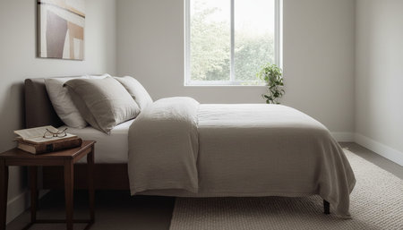 Residential Bedroom Interior Sceneの写真素材