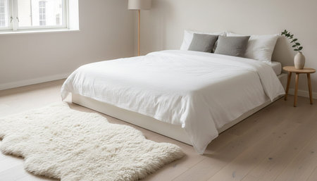 Bedroom Decor Home Interior Backgroundの写真素材