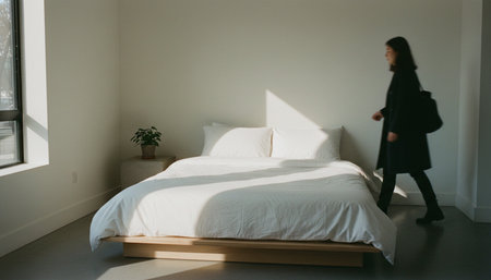 Bedroom Decor Home Interior Backgroundの写真素材