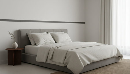 Bedroom Decor Home Interior Backgroundの写真素材