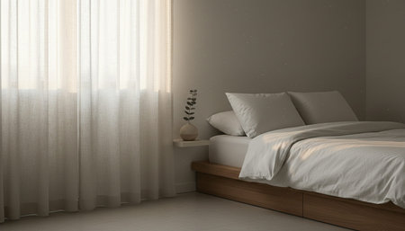 Bedroom Decor Home Interior Backgroundの写真素材