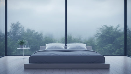 Bedroom Decor Home Interior Backgroundの写真素材