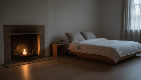 Bedroom Decor Home Interior Backgroundの写真素材