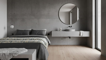 Bedroom Decor Home Interior Backgroundの写真素材