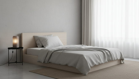 Bedroom Decor Home Interior Backgroundの写真素材