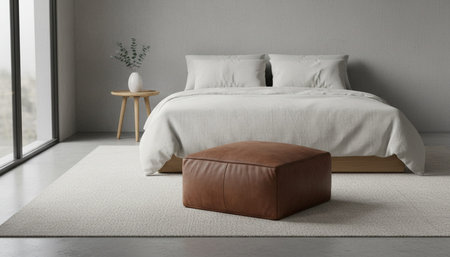 Bedroom Decor Home Interior Backgroundの写真素材