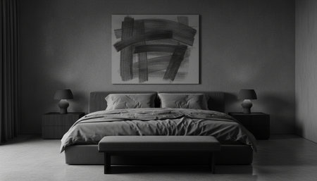 Bedroom Decor Home Interior Backgroundの写真素材