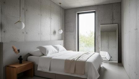 Bedroom Decor Home Interior Backgroundの写真素材