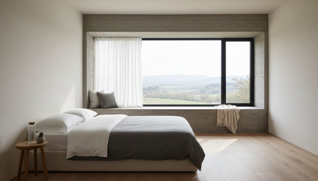 Bedroom Decor Home Interior Backgroundの写真素材