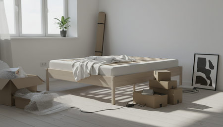 Bedroom Decor Home Interior Backgroundの写真素材