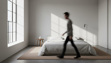 Bedroom Decor Home Interior Backgroundの写真素材