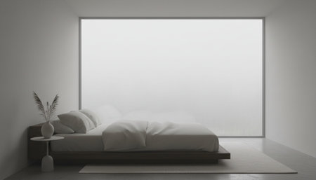 Bedroom Decor Home Interior Backgroundの写真素材