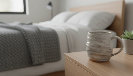 Bedroom Decor Home Interior Backgroundの写真素材