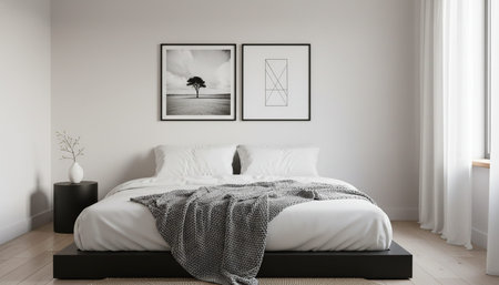 Residential Bedroom Interior Background