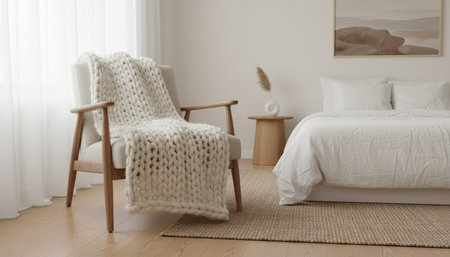 Residential Bedroom Interior Background