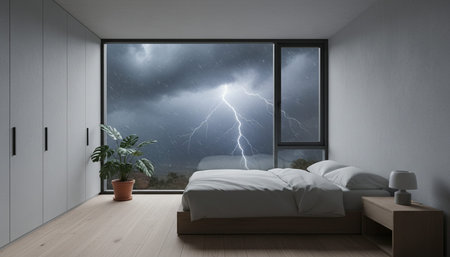 Residential Bedroom Interior Background