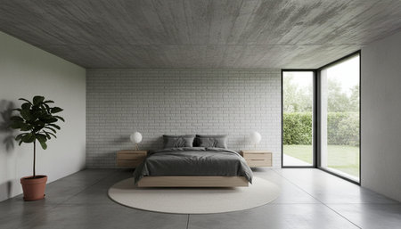 Residential Bedroom Interior Background