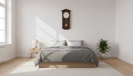 Residential Bedroom Interior Background
