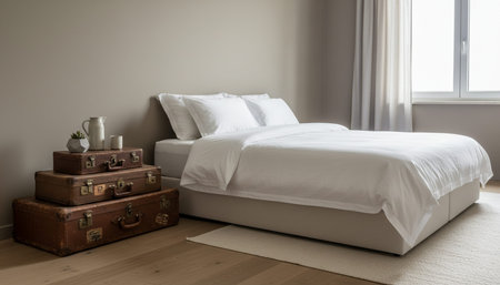 Residential Bedroom Interior Background