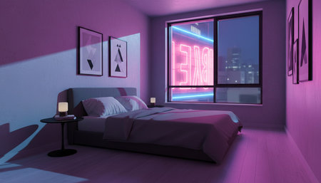 Residential Bedroom Interior Background