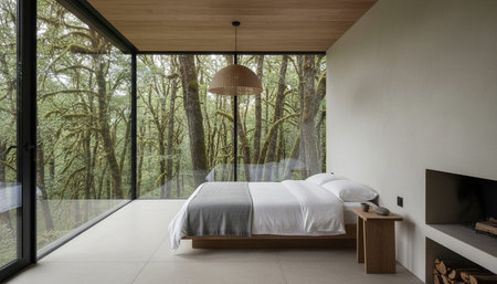 Residential Bedroom Interior Background