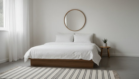 Residential Bedroom Interior Background