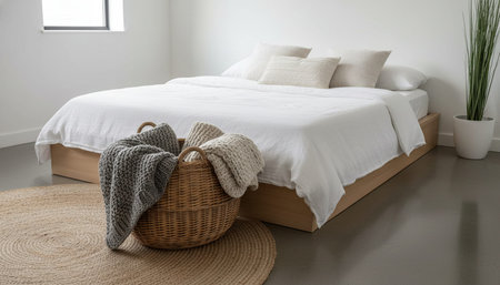 Residential Bedroom Interior Background