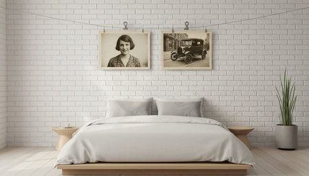 Residential Bedroom Interior Background