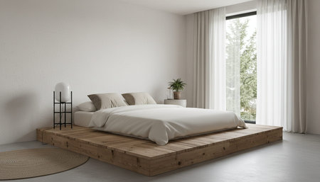 Residential Bedroom Interior Background