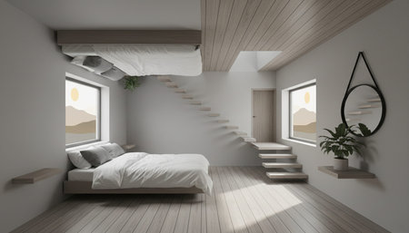 Residential Bedroom Interior Background