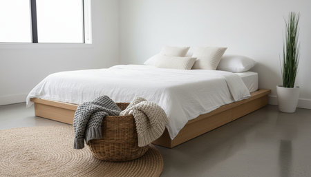 Residential Bedroom Interior Background