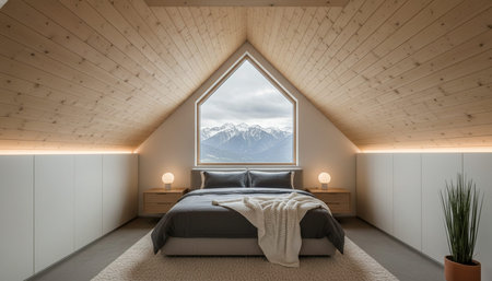 Residential Bedroom Interior Background