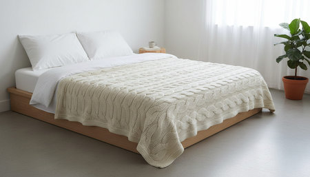 Residential Bedroom Interior Backgroundの写真素材