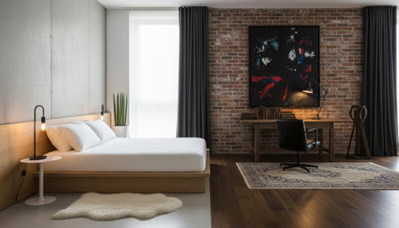 Residential Bedroom Interior Background