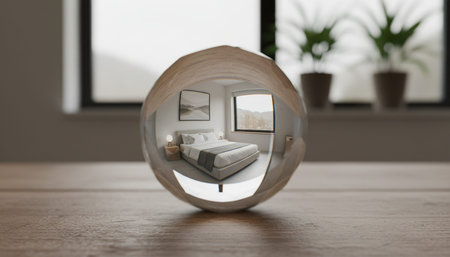 Residential Bedroom Interior Background