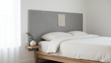 Residential Bedroom Interior Backgroundの写真素材