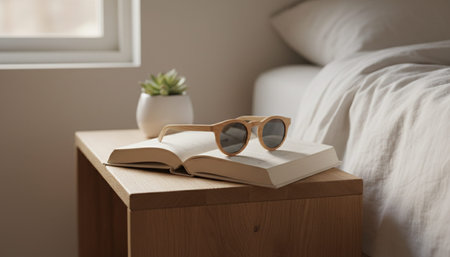 Residential Bedroom Interior Backgroundの写真素材