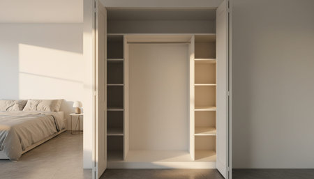 Residential Bedroom Interior Backgroundの写真素材