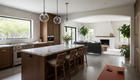 Residential Kitchen Interior Sceneの写真素材