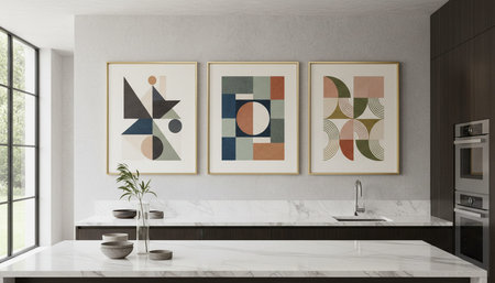 Residential Kitchen Interior Sceneの写真素材