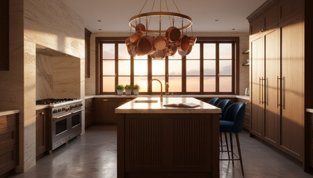 Residential Kitchen Interior Sceneの写真素材