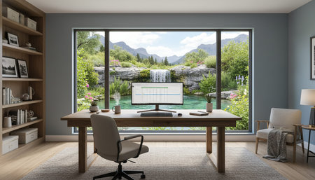 Home Work Space Interior Background