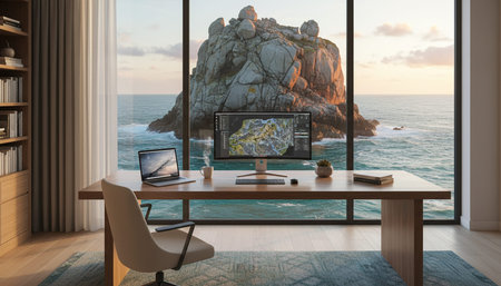 Home Work Space Interior Background