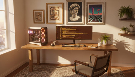Home Work Space Interior Background