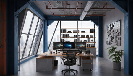 Home Work Space Interior Background