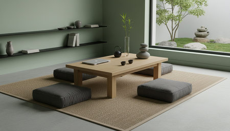 Home Work Space Interior Backgroundの写真素材