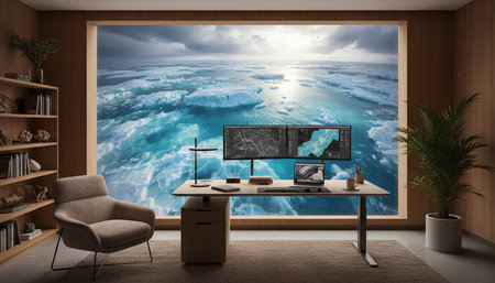 Home Work Space Interior Background