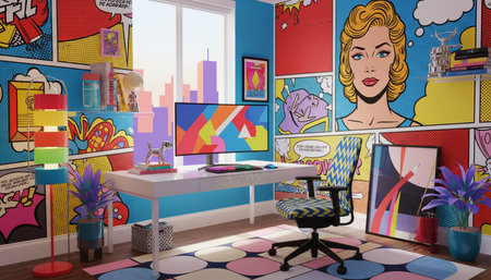 Home Work Space Interior Background